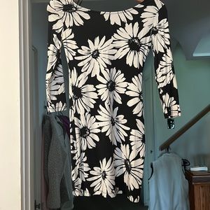 Flower print bodycon dress